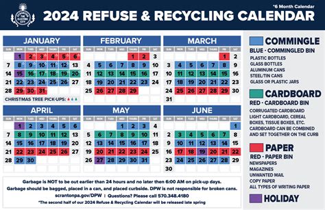 2024 RECYCLE SCHEDULE .